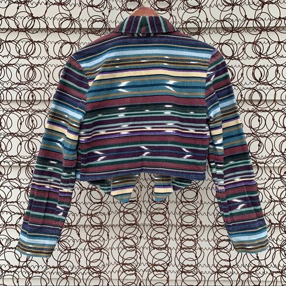 Vintage 90s southwestern Aztec concho crop blazer - Picture 2 of 6